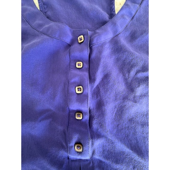 Odille Size 4 Purple Sleeveless Button Front Blouse - Picture 3 of 4